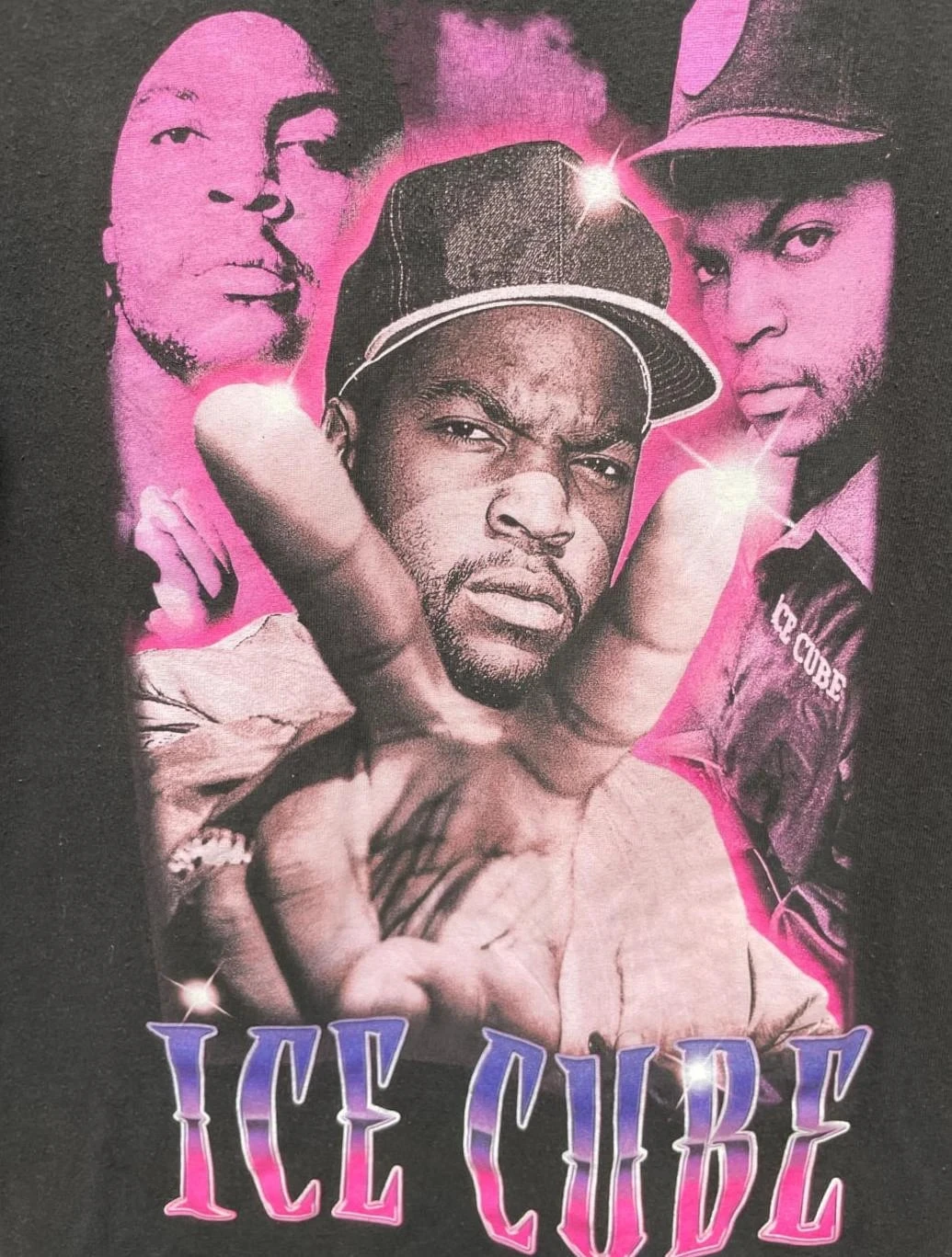 T-shirt Rapper NWA Ice Cube vintage Rap US Old School Hip Hop 90s Womens Small – photo 2
